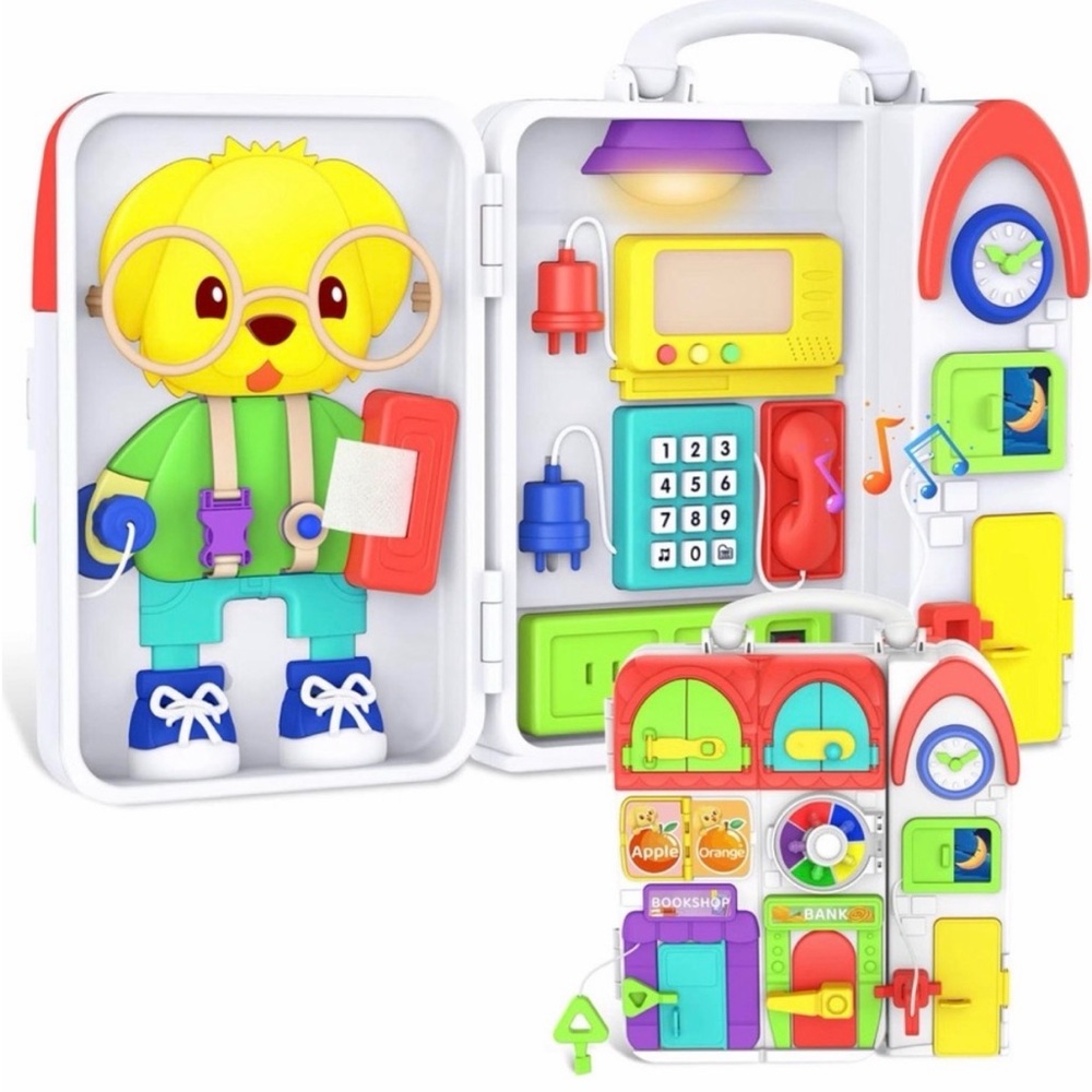 Montessori BookStore Busy Board for Toddler🧒🏻Bilingual Music🎼 20+ Activity